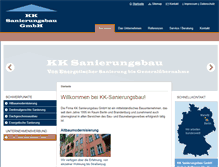 Tablet Screenshot of kk-sanierungsbau.de